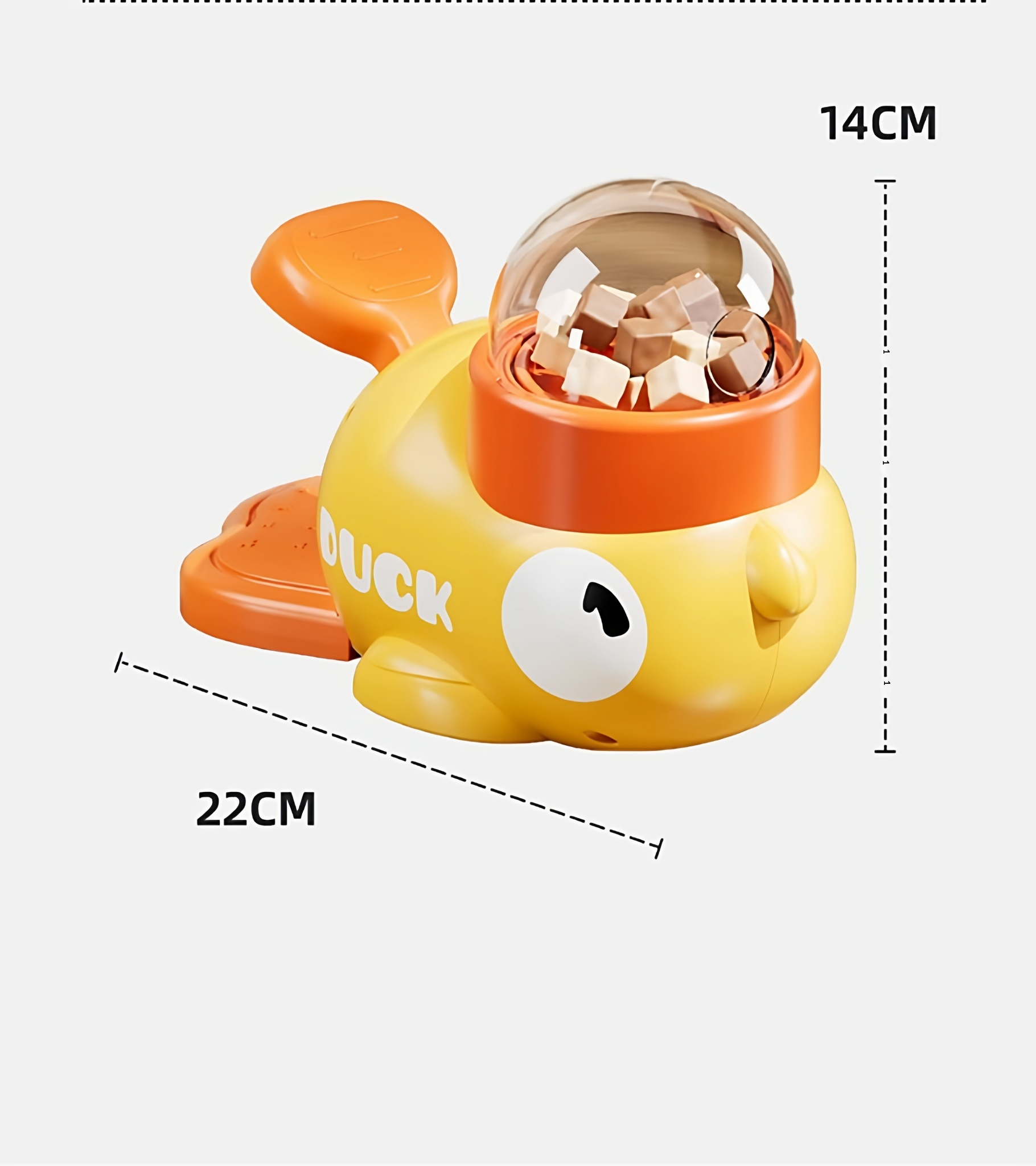 Freeze-dried cat treat dispenser, rubber duck, pet dog treat feeder, treat dispenser, snack hiding place, educational toy