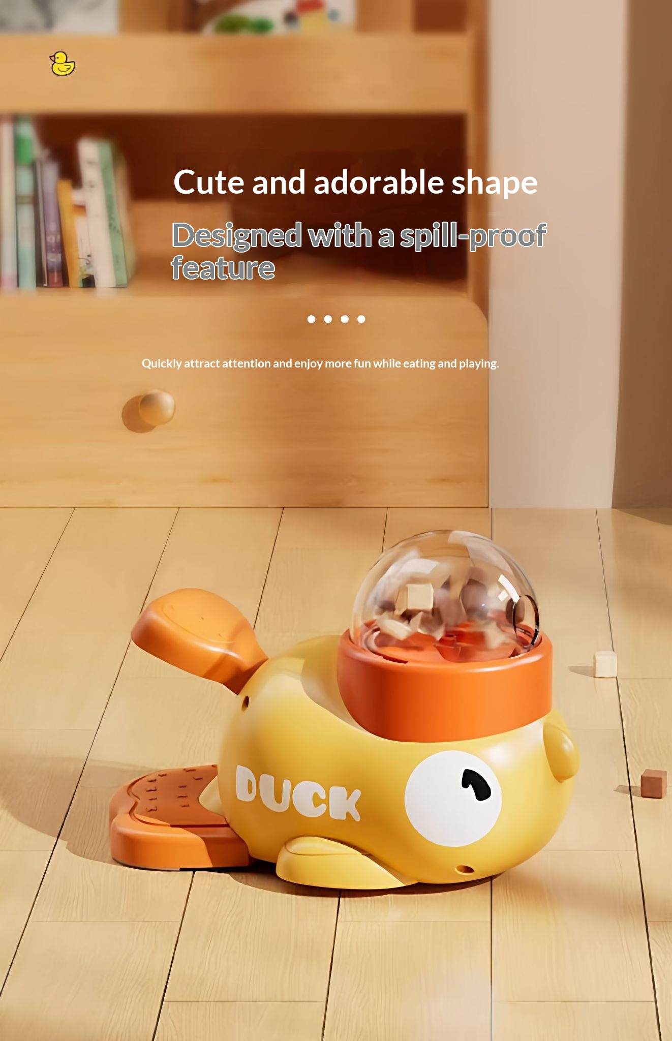 Freeze-dried cat treat dispenser, rubber duck, pet dog treat feeder, treat dispenser, snack hiding place, educational toy