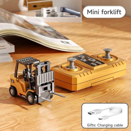 🚜 1:64 Premium Alloy Mini RC Construction Set – Forklift. Excavator & Dump Truck