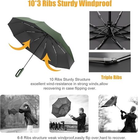 🌂⭐ BUY 1 TAKE 1 – UV-Proof Folding Sun & Rain Umbrella | Windproof & Lightweight
